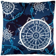 Подушка полукрестом чарiвниця арт. V258 Навигация 40х40 см Brvsk