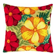 Подушка полукрестом чарiвниця арт. V125 Золотые лепестки 40х40 см Brvsk