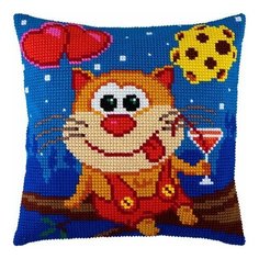 Подушка крестом чарiвниця арт. Z44 Мартовский кот 40х40 см Brvsk