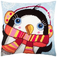 Подушка полукрестом чарiвниця арт. V253 Пингвин 40х40 см Brvsk