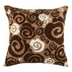 Подушка полукрестом чарiвниця арт. V106 Капучино 40х40 см Brvsk