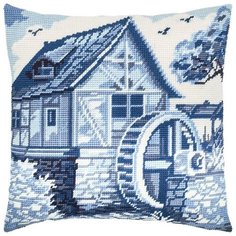 Подушка полукрестом чарiвниця арт. V213 Голландская мельница 40х40 см Brvsk