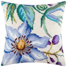Подушка крестом чарiвниця арт. Z27 Клематис 40х40 см Brvsk
