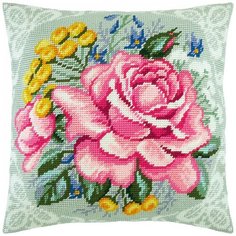 Подушка полукрестом чарiвниця арт. V273 Весенний букет 40х40 см Brvsk