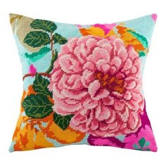 Подушка полукрестом чарiвниця арт. V44 Чайная роза 40х40 см Brvsk
