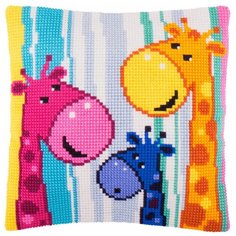Подушка крестом чарiвниця арт. Z55 Жирафы 40х40 см Brvsk