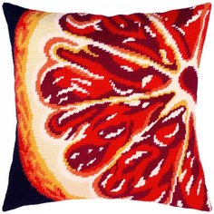 Подушка полукрестом чарiвниця арт. V294 Апельсин 40х40 см Brvsk