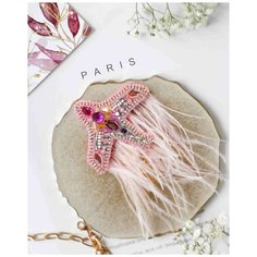 Набор для вышивания бисером украшения абрис АРТ арт. AD-092 Самолет 7,2х6,4 см Abris ART