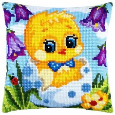 Подушка крестом чарiвниця арт. Z32 Только из яйца (мальчик) 40х40 см Brvsk