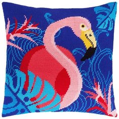 Подушка полукрестом чарiвниця арт. V198 Фламинго 40х40 см Brvsk