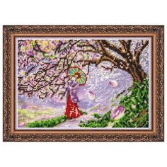 Набор для вышивания бисером абрис АРТ арт. AB-052 Сакура 30х21 см Abris ART