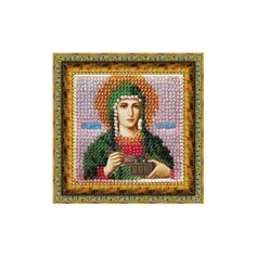 Рисунок на ткани вышивальная мозаика арт. 4057 Икона Св.Мученица Зинаида Тарсийская 6,5х6,5 см