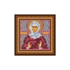 Рисунок на ткани вышивальная мозаика арт. 4076 Икона Св.Кира 6,5х6,5 см