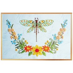 Набор для вышивания ирисом вышивальная мозаика арт. 3017ЖМ Панно. Стрекоза 18х28 см