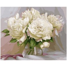 Картины по номерам на дереве Molly арт.KD0653 Бузин. Нежные пионы (28 Красок) 40х50 см