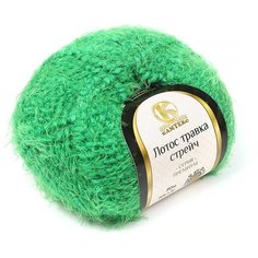 Пряжа для вязания камт "Лотос Травка Стрейч" (70% акрил, 28% полиамид, 2% лайкра) 10х50г/80м цв.044 трава Камтекс