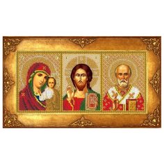 Набор для вышивания бисером русская искусница арт.303 БИ Домашний иконостас 18х22,5 см