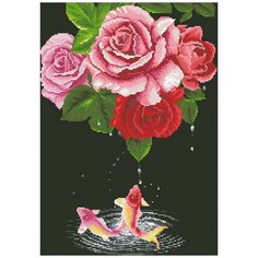 Алмазная мозаика Паутинка Карпы и розы, 35*50 см (ПАУ.М356)