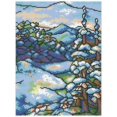 Алмазная мозаика Паутинка Витраж Зима, 25*35 см (ПАУ.М436)
