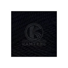 Пряжа для вязания камт Меринго объемная (20% меринос, 20% шерсть, 56% акрил, 4% лайкра) 4х150г/90м цв.003 черный Камтекс