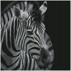 Картины по номерам Molly арт.KHM0053 Зебра (24 цвета) 30х30 см