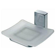 Мыльница, стекло Wasser Kraft LEINE, хром