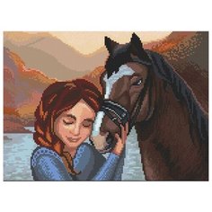 Алмазная мозаика Ah5481 Верный друг 30х40 Алмазное хобби