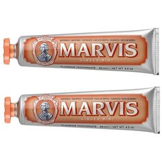 Комплект зубных паст Marvis Ginger Mint Имбирь и мята, 2 шт по 85 мл