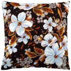 Подушка полукрестом чарiвниця арт. V249 Яблоневый цвет 40х40 см Brvsk