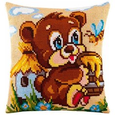 Подушка крестом чарiвниця арт. Z07 Мишка-сладкоежка 40х40 см Brvsk
