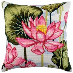 Подушка полукрестом чарiвниця арт. V172 Лотос 40х40 см Brvsk