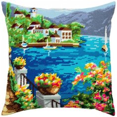 Подушка полукрестом чарiвниця арт. V309 Корфу 40х40 см Brvsk