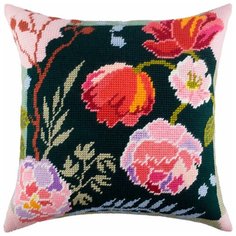 Подушка полукрестом чарiвниця арт. V170 Ночные цветы 40х40 см Brvsk