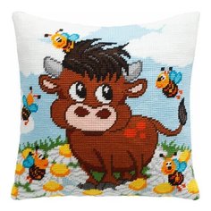 Подушка полукрестом чарiвниця арт. V136 Бычок 40х40 см Brvsk