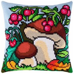 Подушка крестом чарiвниця арт. Z10 Грибная опушка 40х40 см Brvsk