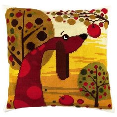 Подушка полукрестом чарiвниця арт. V115 Такса 40х40 см Brvsk