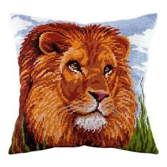 Подушка полукрестом чарiвниця арт. V78 Лев 40х40 см Brvsk