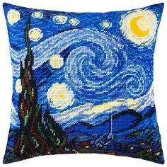 Подушка полукрестом чарiвниця арт. V185 Звездная ночь 40х40 см Brvsk