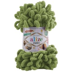 Пряжа для вязания Ализе Puffy (100% микрополиэстер) 5х100г/9.5м цв.485 зеленый Alize