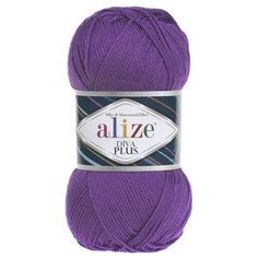 Пряжа Alize "Diva Plus", цвет: 475 фиолетовый, 220 метров, 100 грамм (5 мотков)