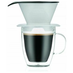 Набор термобокал и кофейник с фильтром Pour Over 2 в 1, цвет тени Bodum
