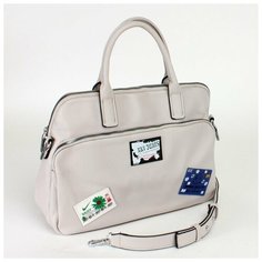 Сумка женская искусственная кожа VF-572428-В, 1отд+еврокарман, плечевой ремень, св.серый SALE 237068 Velina Fabbiano