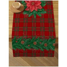 Дорожка на стол 45х140 см Рождественские украшения sfer.tex