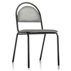 SEVEN (Севен, Стандарт) black Стул (кожзам V-28, серый) Nowy Styl