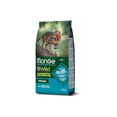 Сухой корм для стерилизованных кошек Monge Cat Bwild Grain Free беззерновой, тунец и горох 1,5 кг+ 1,5 кг