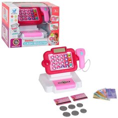 Игровой набор детский "Супермаркет", игрушечная касса с игрушечным калькулятором, сканер, игрушечные деньги, игрушечная кредитная карта, на батарейках, звук, для девочек, для мальчиков, для детей, детские ролевые игры, развивающая обучающая игрушка, д Компания Друзей