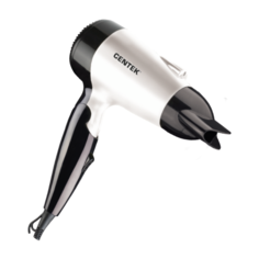 Фен Centek CT-2231 (бел/черн) 1200Вт, 2 скорости и температуры нагрева, складная ручка
