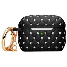 Чехол для AirPods Pro Deppa TPU Crystal D-47315 3.0мм кольцо-карабин Черный