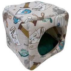 Лежанка - домик для животных ANTEPRIMA Basic "Pets", бежевый, (32х32х32см) (Италия)