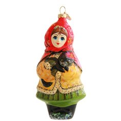 Елочное украшение XMAS TOYS Дарёнка с кошкой Мурёнкой